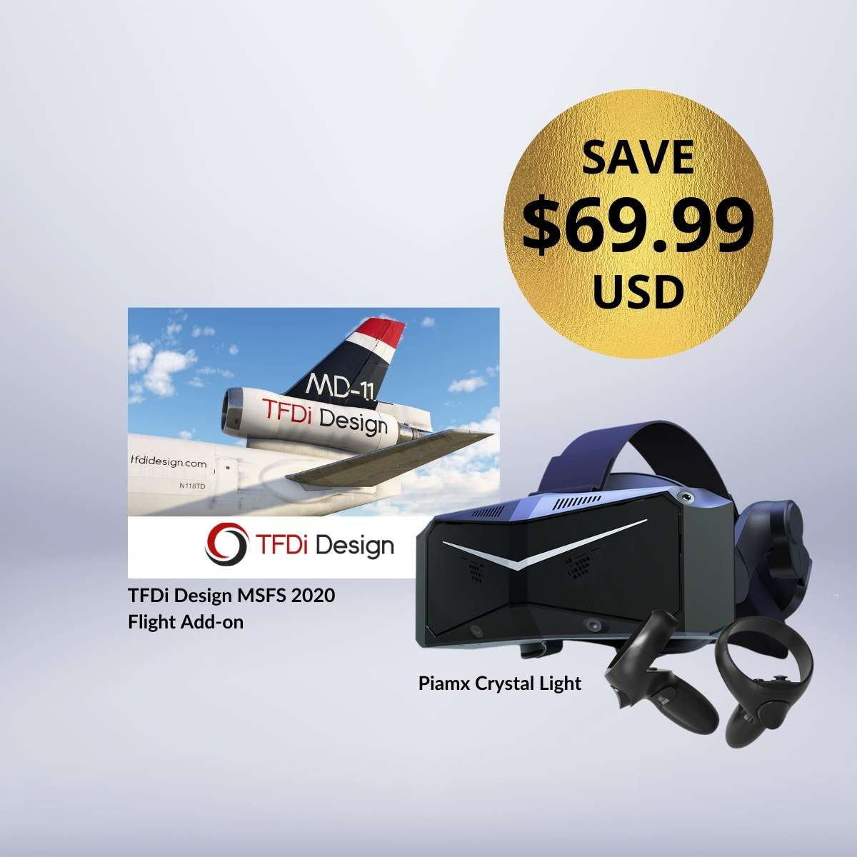 Pimax Crystal Light+ Free Flight Add-on Bundle